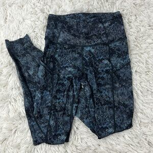 Lululemon Fast And Free 7/8 Tight Fairisle Multi Black